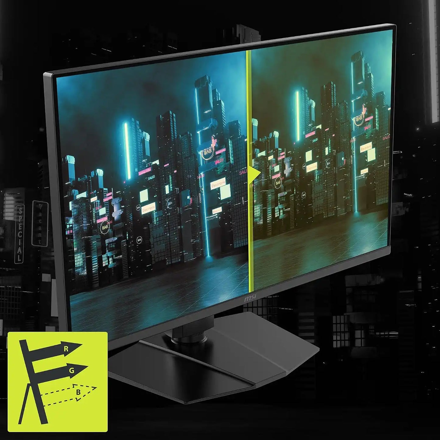 MSI MAG 275UPD E14 gaming monitor showcasing wide color gamut display technology -tpstech.in