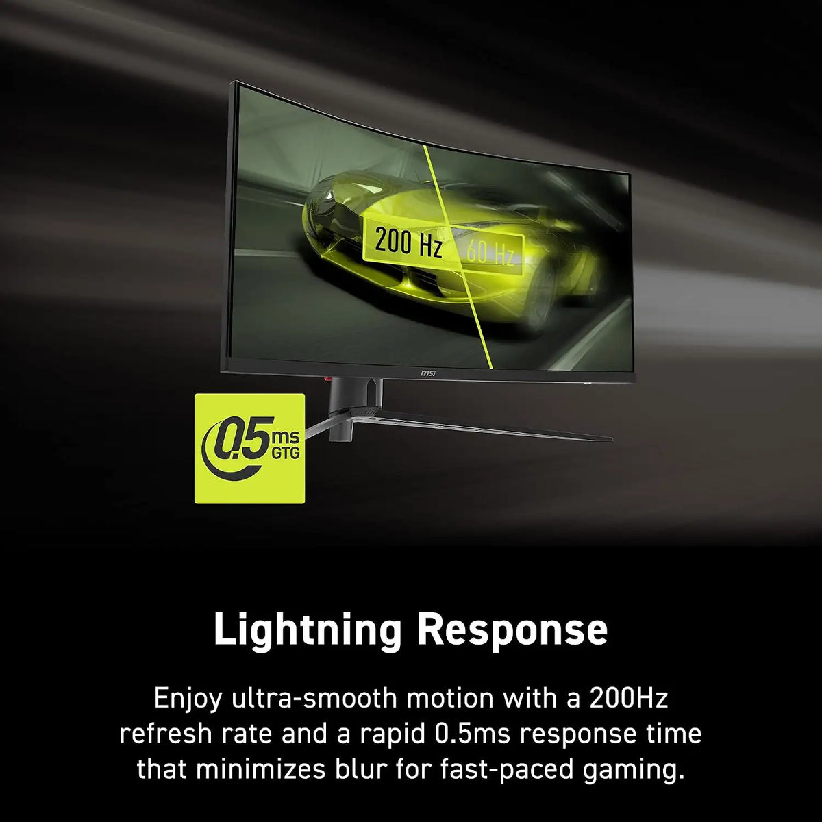 MSI MAG 345CQRF E20 34 Inch 200Hz Refresh Rate 0.5ms Response Time Lightning Response -tpstech.in