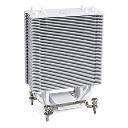 MSI MAG COREFROZR AA13 White CPU Air Cooler rear heatsink view with aluminum cooling fins and direct contact heat pipe design -tpstech.in