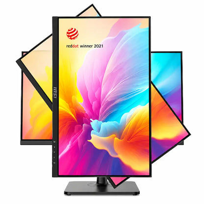 MSI Modern MD2412P 24 Inch FHD IPS Business Monitor with USB-C displaying portrait mode pivot rotation flexibility -tpstech.in