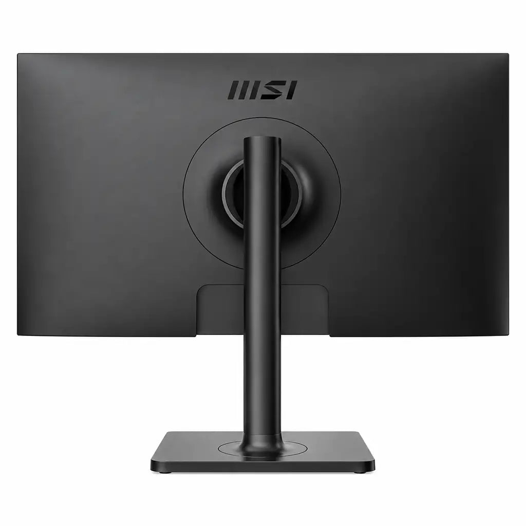 MSI Modern MD2412P 24 Inch FHD IPS Business Monitor with USB-C full back view showing circular mount and sleek black stand -tpstech.in
