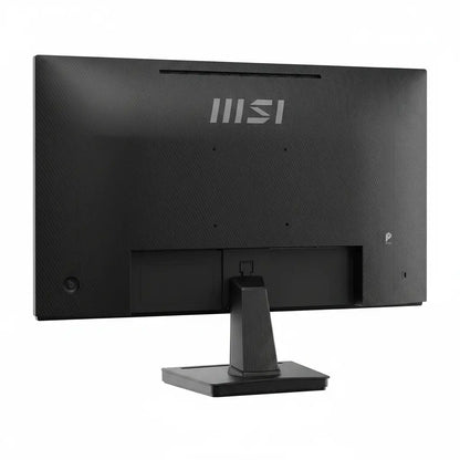 MSI PRO MP251 E14L 24.5 Inch Full HD IPS Monitor rear left view showing stand design and VESA mount support