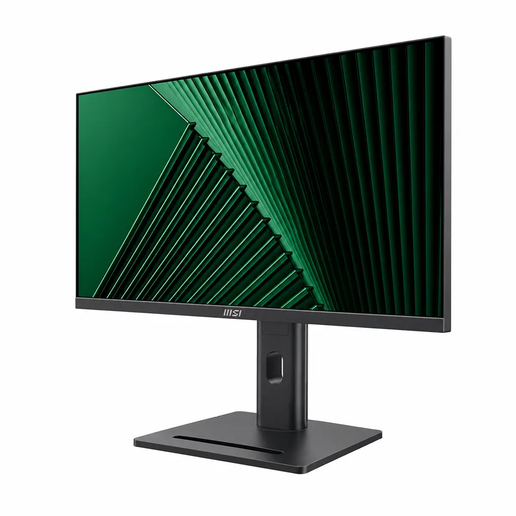 MSI PRO MP275QPG 27 Inch 100Hz WQHD IPS Business Monitor front left perspective angle on sturdy rectangular base -tpstech.in