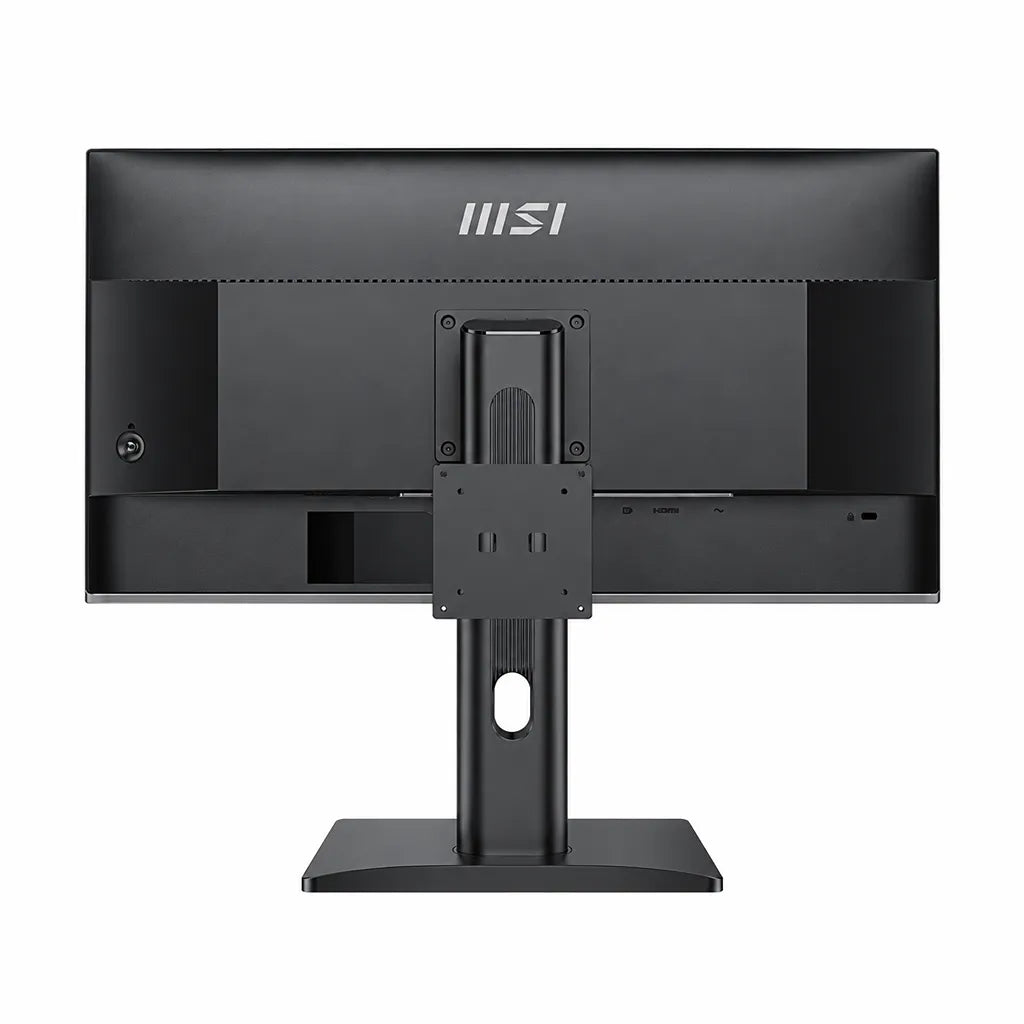 MSI PRO MP275QPG 27 Inch 100Hz WQHD IPS Business Monitor full rear view showing adjustable stand and VESA plate -tpstech.in
