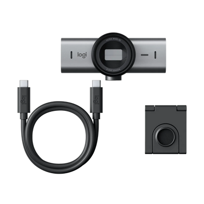Logitech MX Brio 705 for Business 4K Webcam – AI Image Enhancement, 60fps, Privacy Shutter, USB-C