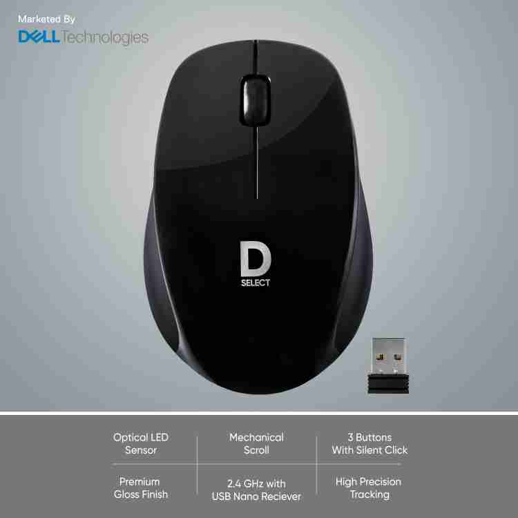 Dell Exclusive D SELECT DS320 1200DPI USB Wireless Mouse - tpstech.in