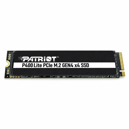 Patriot Memory P400 Lite 1TB PCIe Gen4 NVMe SSD horizontal profile displaying gold connector pins and PCB trace details -tpstech.in