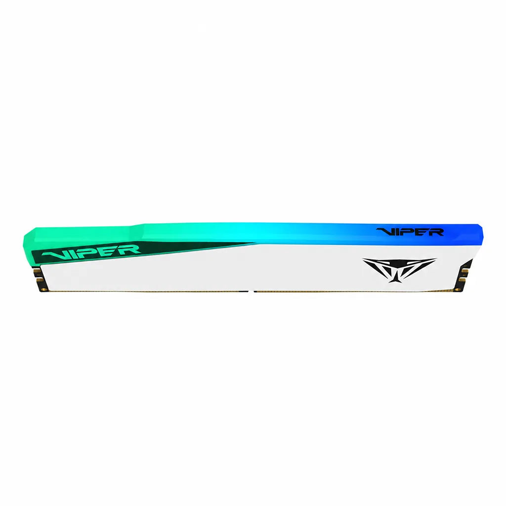 Patriot Viper Elite 5 RGB 16GB DDR5 6000MHz CL30 RAM full side horizontal view showcasing sleek heatspreader design -tpstech.in
