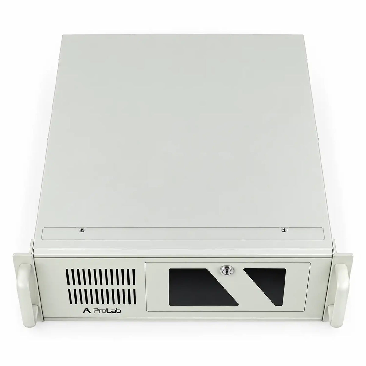 Top-down angled view of ProLab Design PL-450-3P 4U rackmount server chassis for ATX and Micro-ATX -tpstech.in