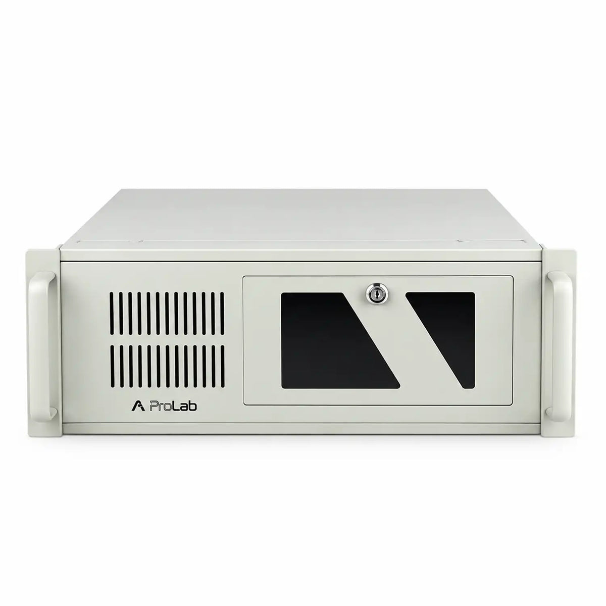 ProLab Design PL-450-3P 4U rackmount server chassis front view showing lockable door and ventilation vents -tpstech.in