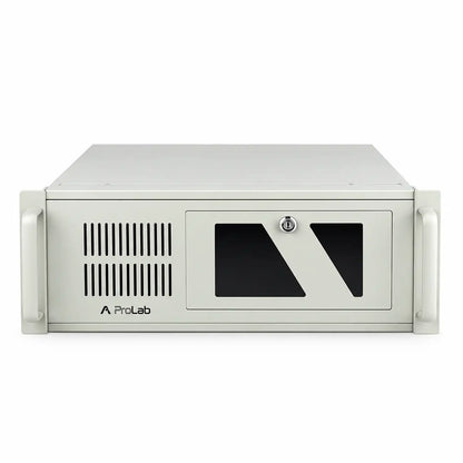 ProLab Design PL-450-3P 4U rackmount server chassis front view showing lockable door and ventilation vents -tpstech.in
