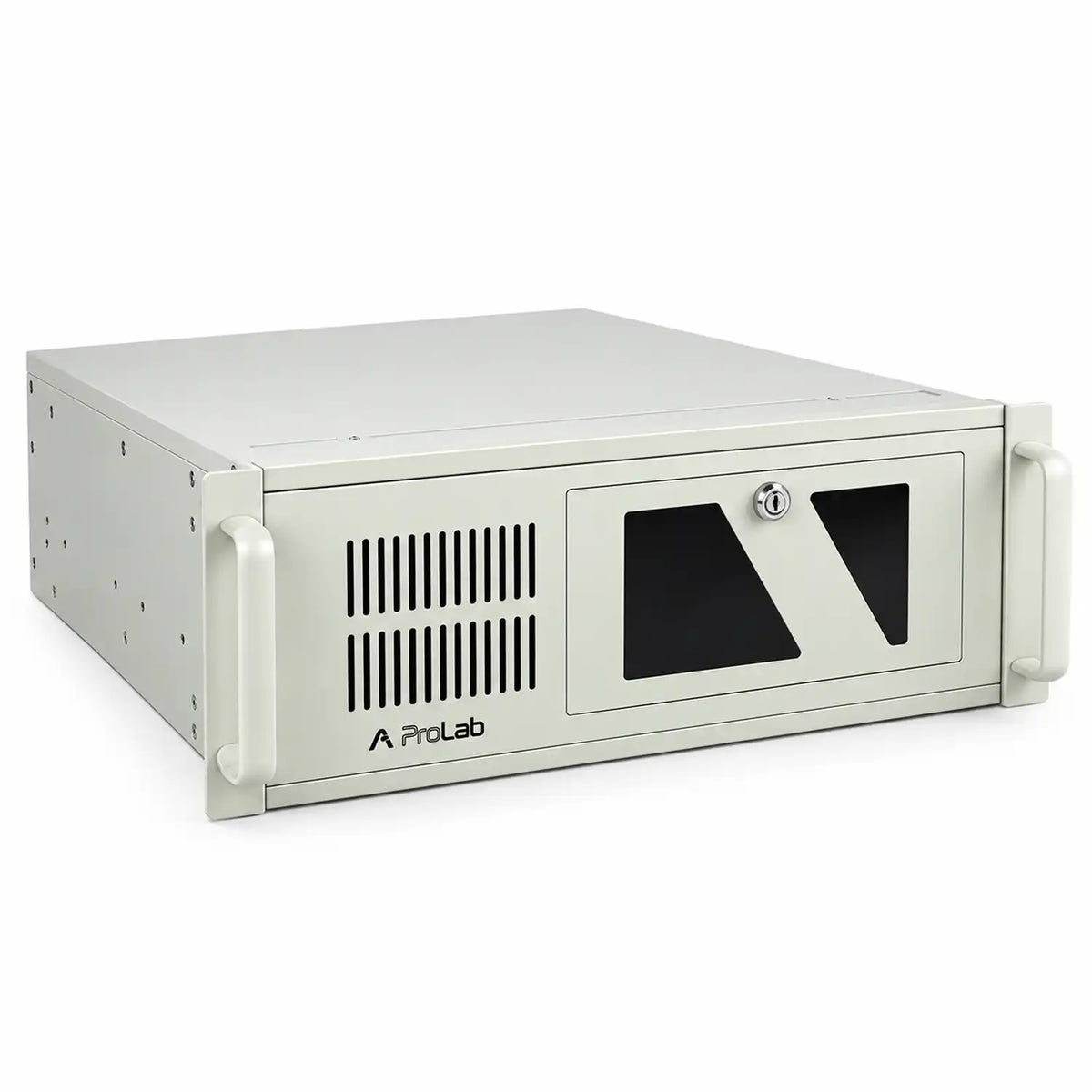 Front right angled view of ProLab Design PL-450-3P 4U rackmount server chassis for ATX and Micro-ATX systems -tpstech.in