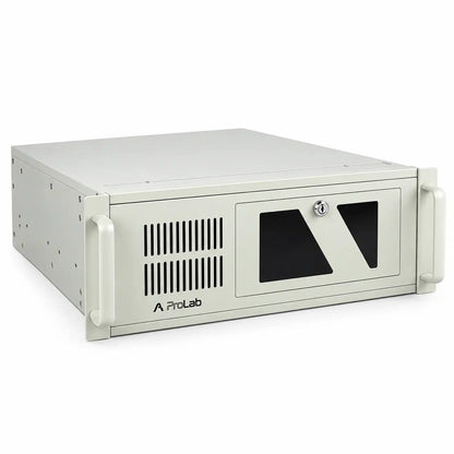 Front right angled view of ProLab Design PL-450-3P 4U rackmount server chassis for ATX and Micro-ATX systems -tpstech.in