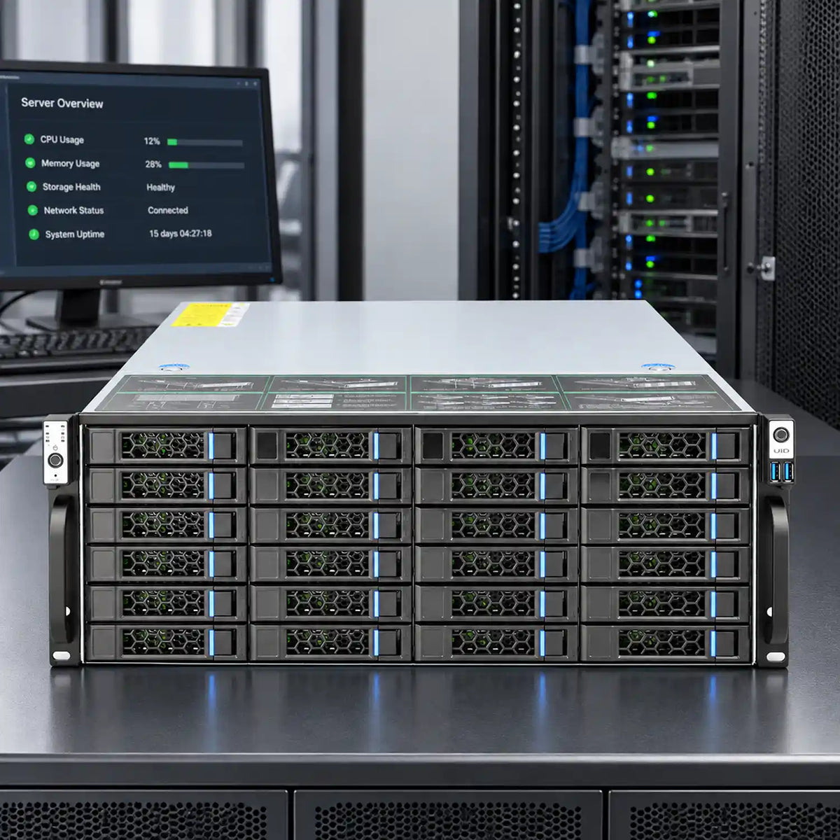 ProLab Design PL-465-24 4U rackmount server chassis in a data center server environment -tpstech.in