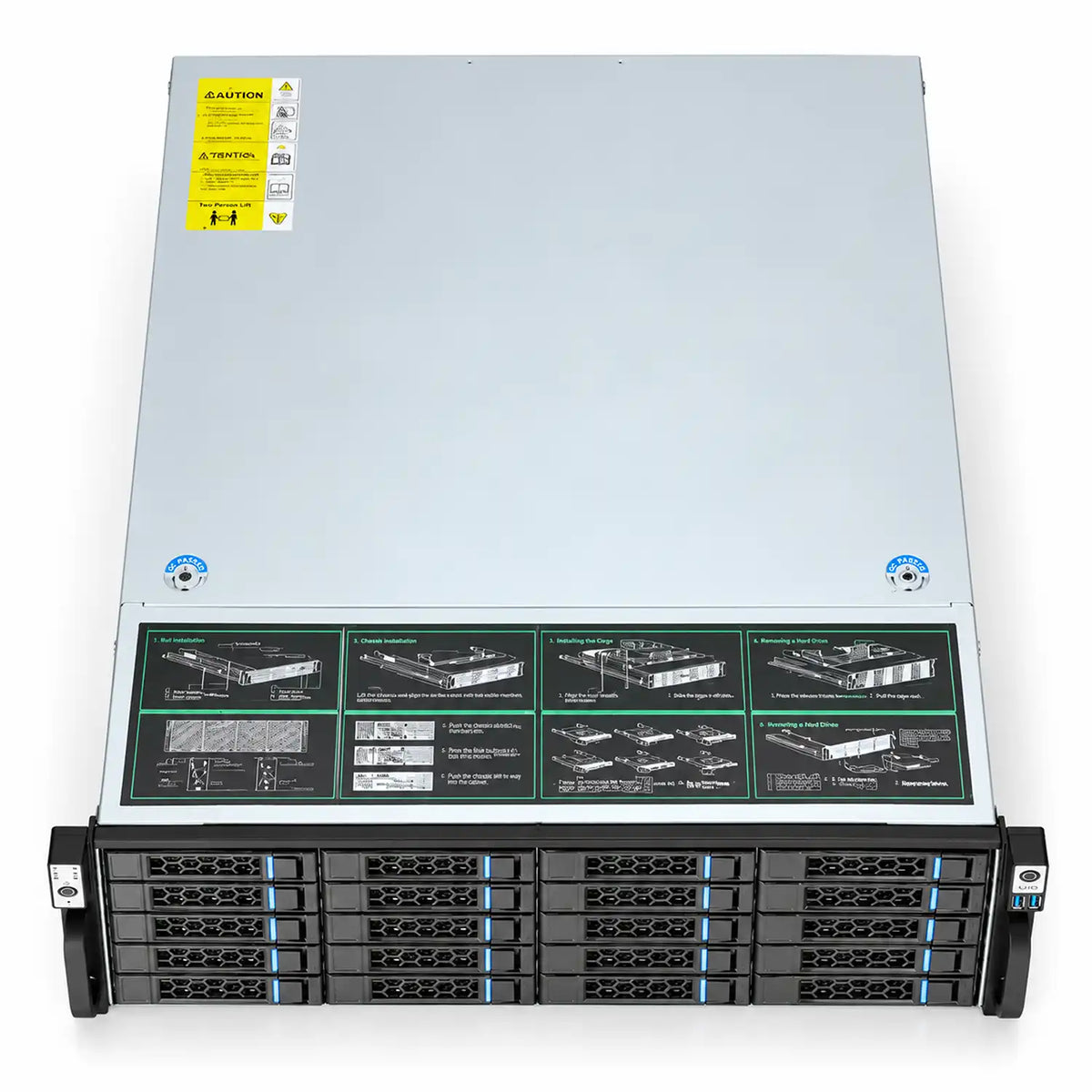 ProLab Design PL-465-24 4U rackmount server chassis top view showing 24 drive bays -tpstech.in