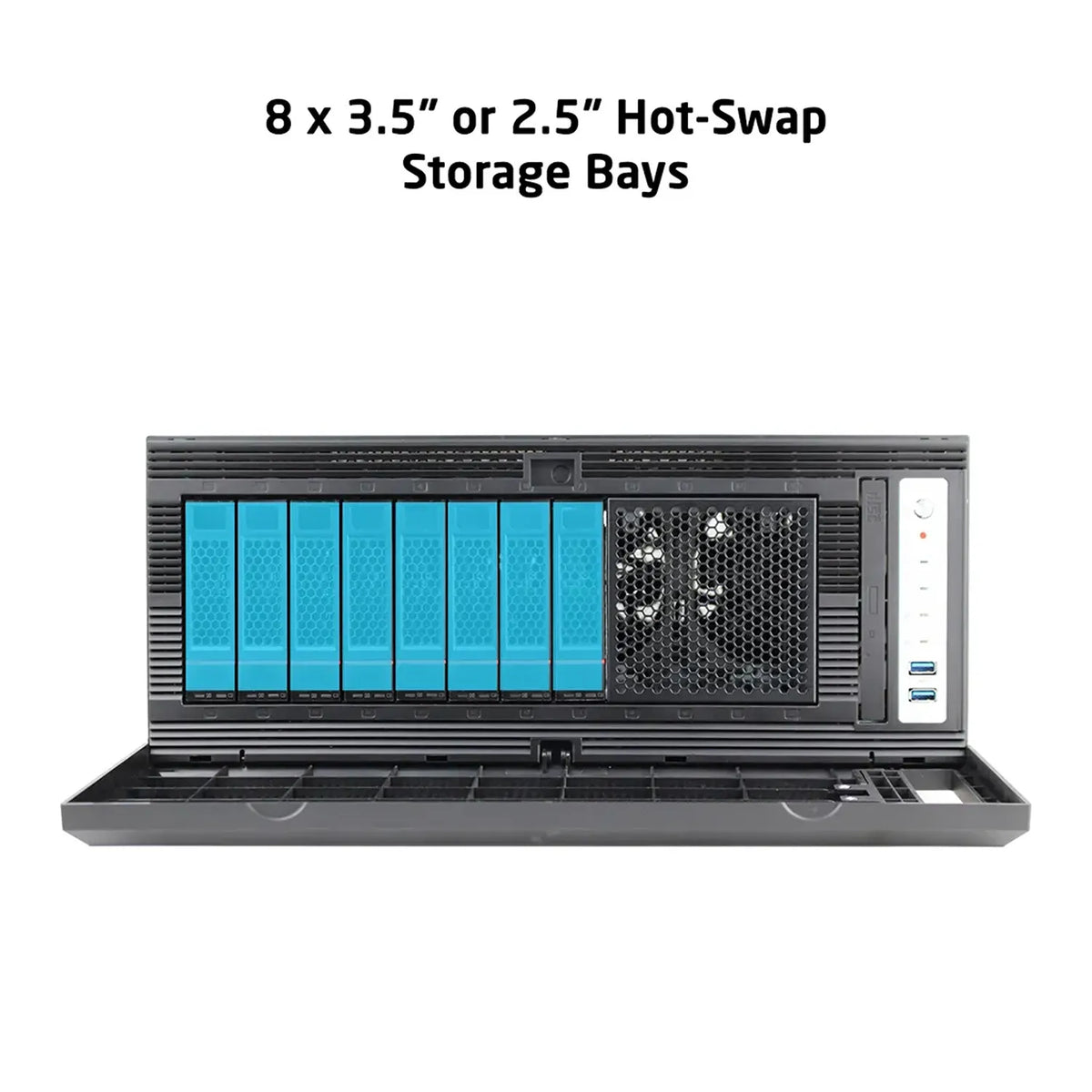 ProLab Design PL-ATX-08 4U server chassis with 8 x 3.5 or 2.5 inch hot-swap storage bays -tpstech.in