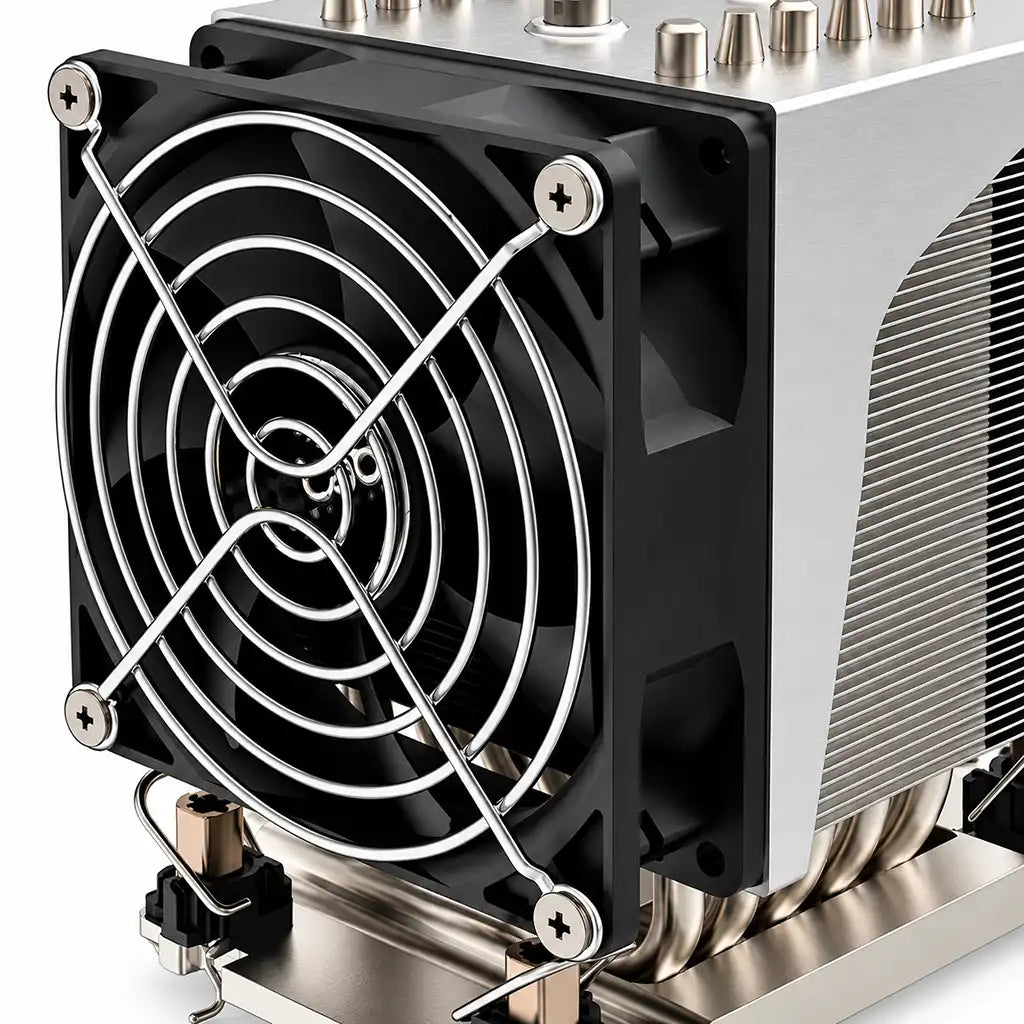 ProLab Design PL-LGA4677-4U CPU Cooler for 4U Chassis Fan Grill Close Up View - tpstech.in