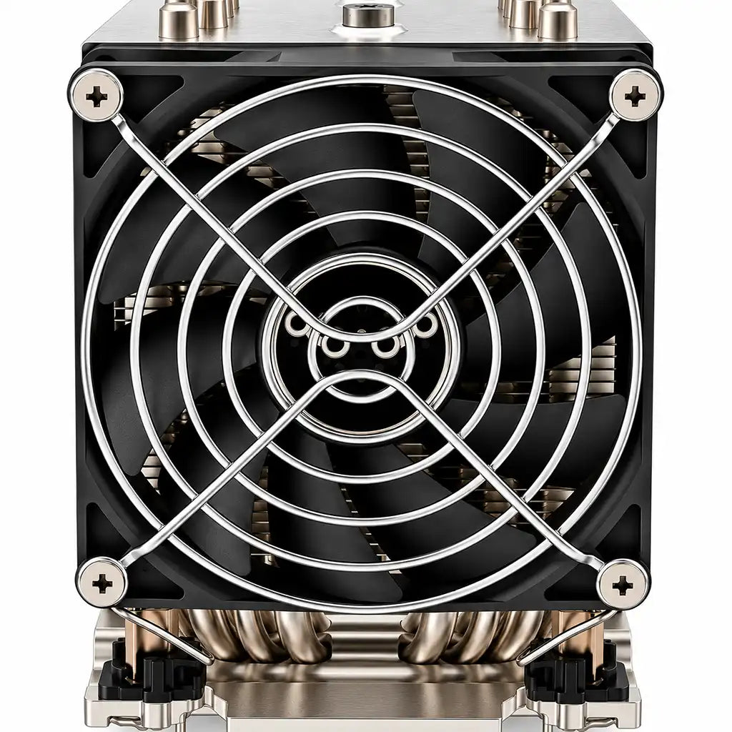 ProLab Design PL-LGA4677-4U CPU Cooler for 4U Chassis Front Fan Close Up View - tpstech.in