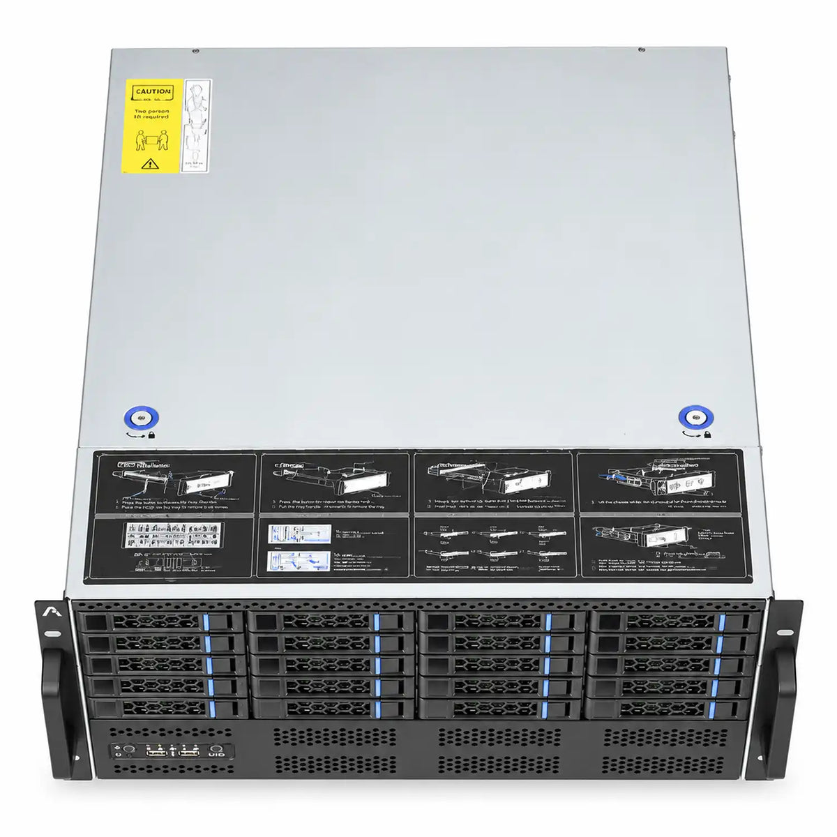 ProLab Design PL-S665-48 6U Rackmount Server Chassis top view showing service diagrams -tpstech.in