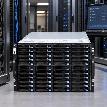 ProLab Design PL-S865-72 8U Rackmount Server Chassis 72-Bay Storage placed in server farm data center environment -tpstech.in