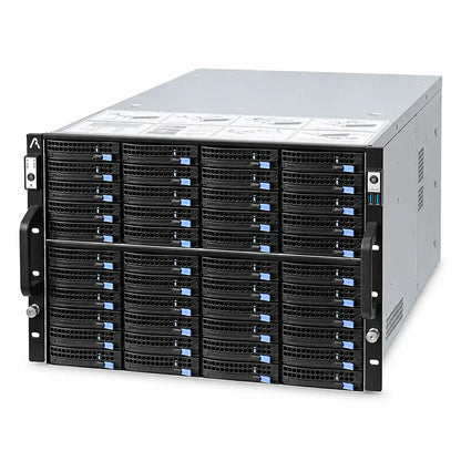 ProLab Design PL-S865-72 8U Rackmount Server Chassis 72-Bay Storage right angle view displaying heavy duty handles -tpstech.in
