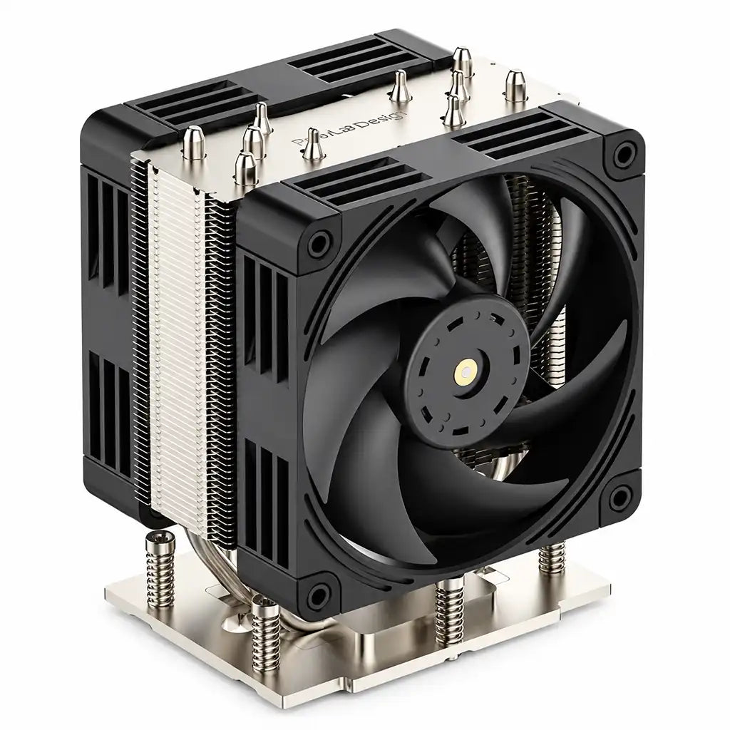 ProLab Design PL-SP5-4UD 4U Server CPU Cooler for AMD SP5 420W TDP Isometric Angled View - tpstech.in