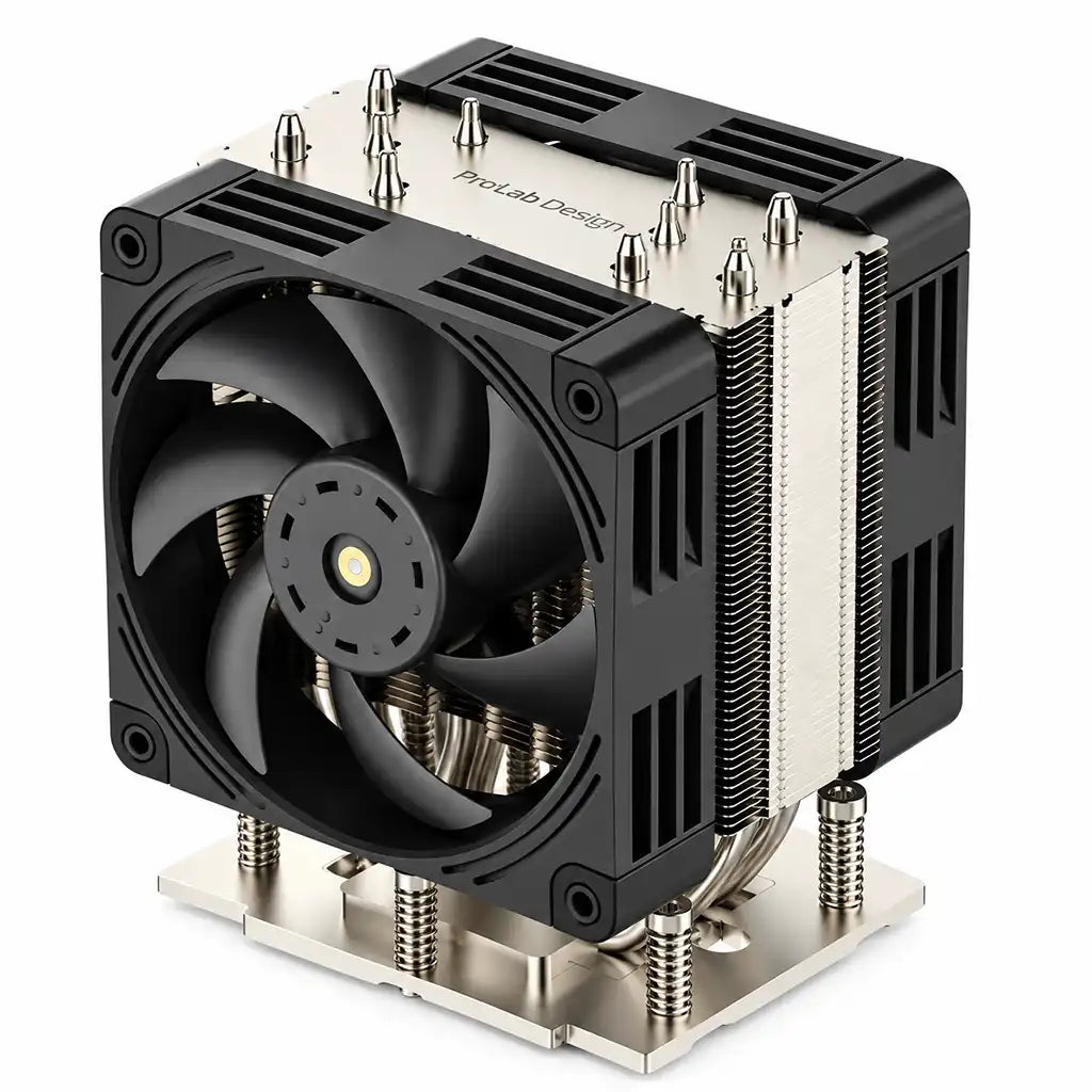 ProLab Design PL-SP5-4UD 4U Server CPU Cooler for AMD SP5 420W TDP Isometric Side View - tpstech.in