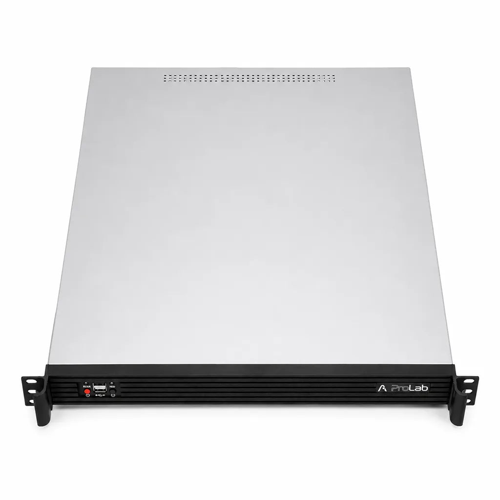 ProLab PL-1U-650L 1U rackmount server chassis top view showing ventilation openings and slim chassis design -tpstech.in