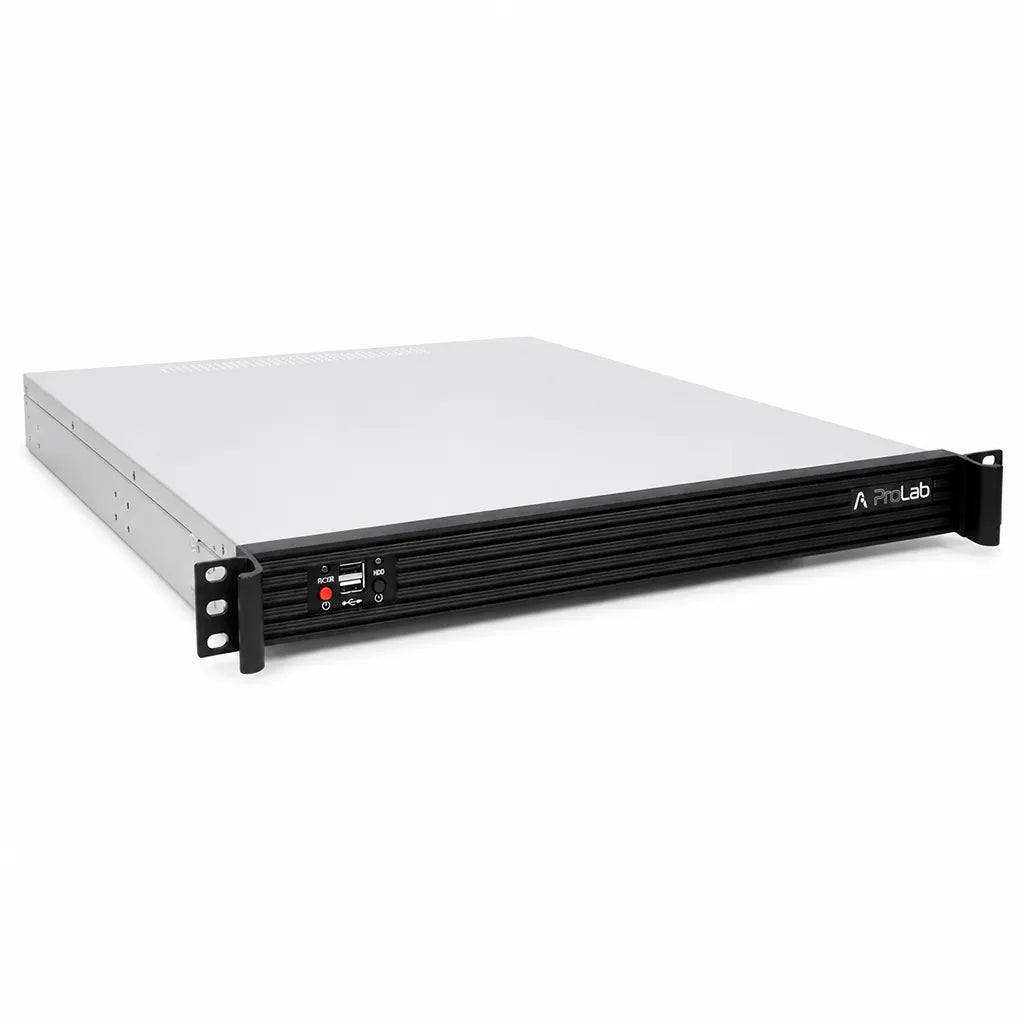 ProLab PL-1U-650L 1U rackmount server chassis right angled view showing metal chassis construction and rack ears -tpstech.in