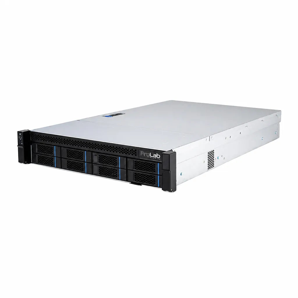ProLab PL-265-08 2U rackmount server chassis front 3/4 view with hot-swap drive bays -tpstech.in
