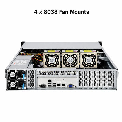 ProLab PL-265-08 2U rackmount server chassis with 4 x 8038 fan mounts -tpstech.in