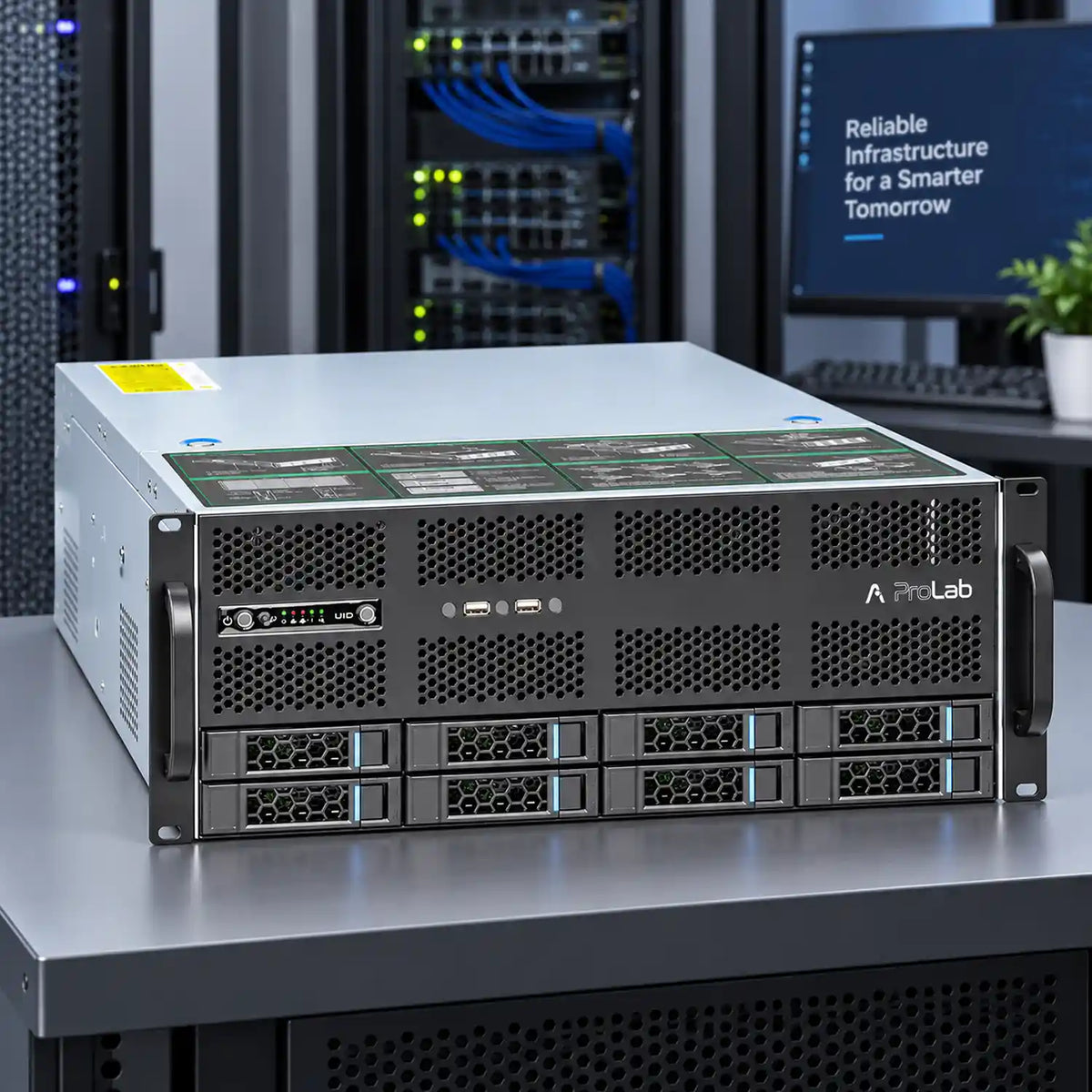 ProLab PL-465-08 4U rackmount server chassis lifestyle view for data center and enterprise server environments -tpstech.in