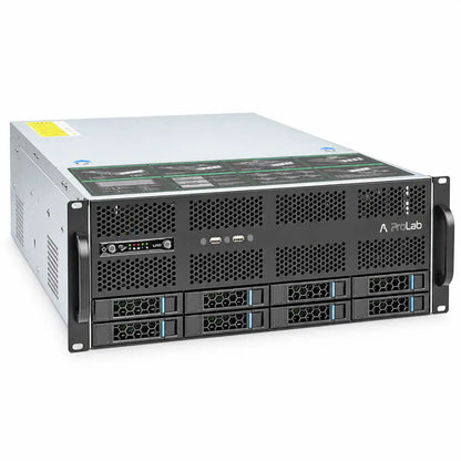 ProLab PL-465-08 4U rackmount server chassis front angle view with 8 drive bays -tpstech.in