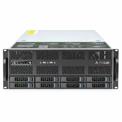 ProLab PL-465-08 4U rackmount server chassis front view with 8 drive bays and USB ports -tpstech.in