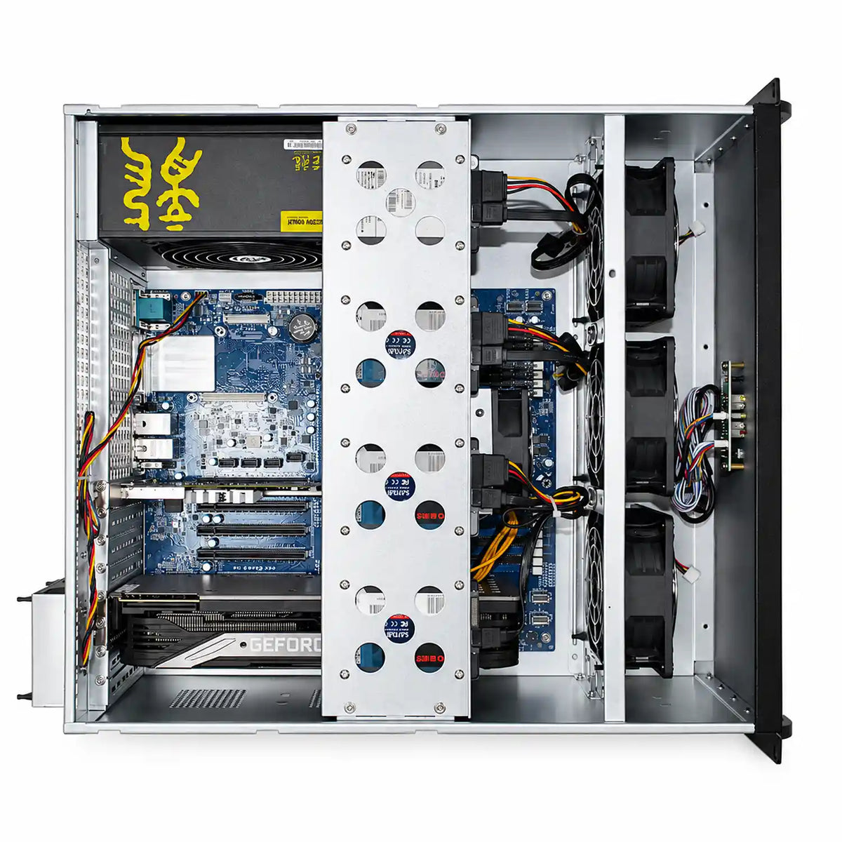 ProLab PL-4808 4U rackmount server chassis front view with multiple drive bay openings and rackmount handles -tpstech.in