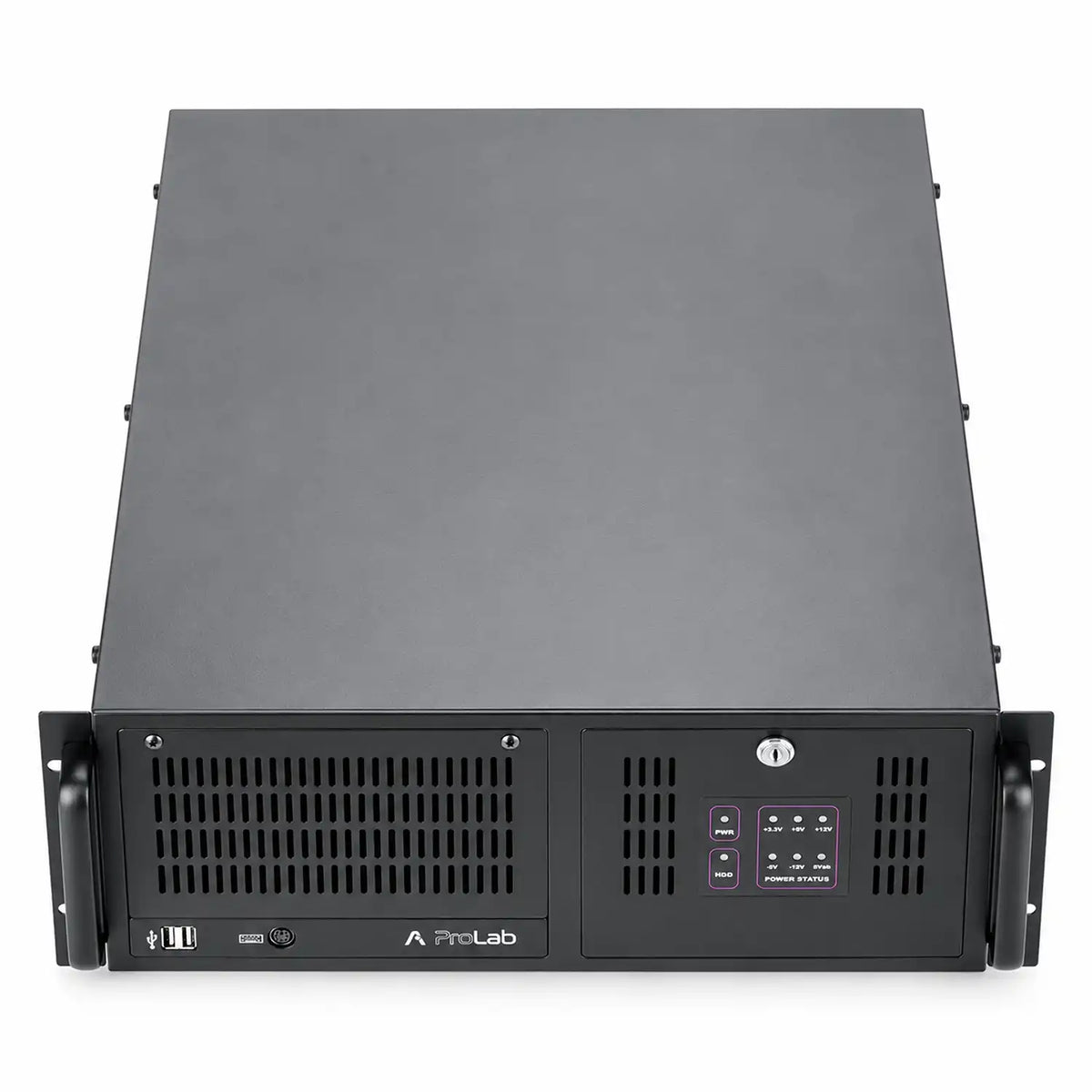 Top-down angled view of ProLab PL-4U-610-IC 4U ATX rackmount server chassis cabinet -tpstech.in