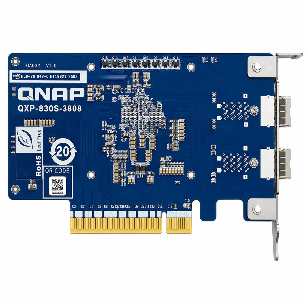 QNAP QXP-830S-3808 dual-port 12Gb/s SAS storage expansion card front view for compatible QNAP NAS -tpstech.in