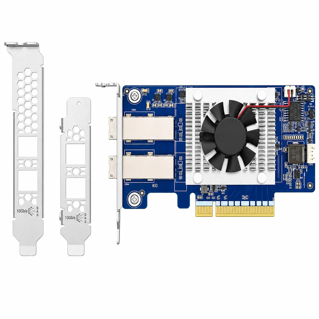 QNAP QXP-830S-3808 SAS storage expansion card with full-height and low-profile brackets included -tpstech.in