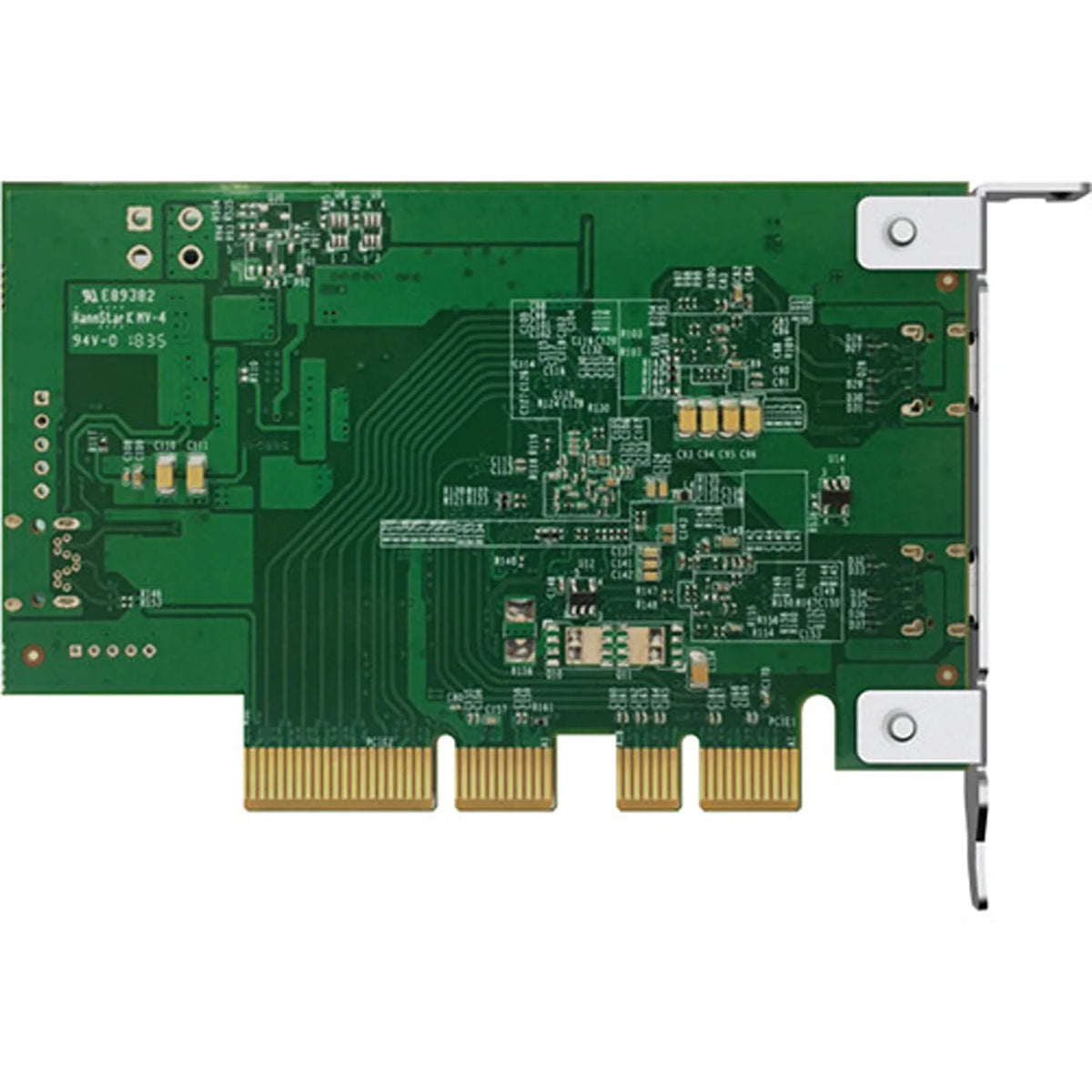 Back view of QNAP QXP T32P Thunderbolt 3 PCIe expansion card showing circuit layout and mounting bracket -tpstech.in
