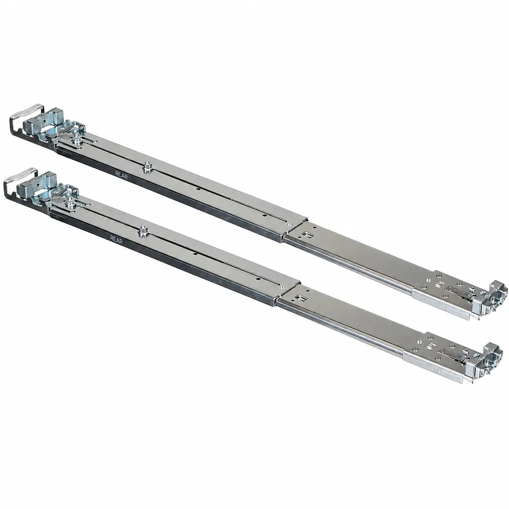 QNAP RAIL-A02-90 Kingslide Rail Kit for Rackmount NAS Servers angled view with telescopic mounting rails -tpstech.in