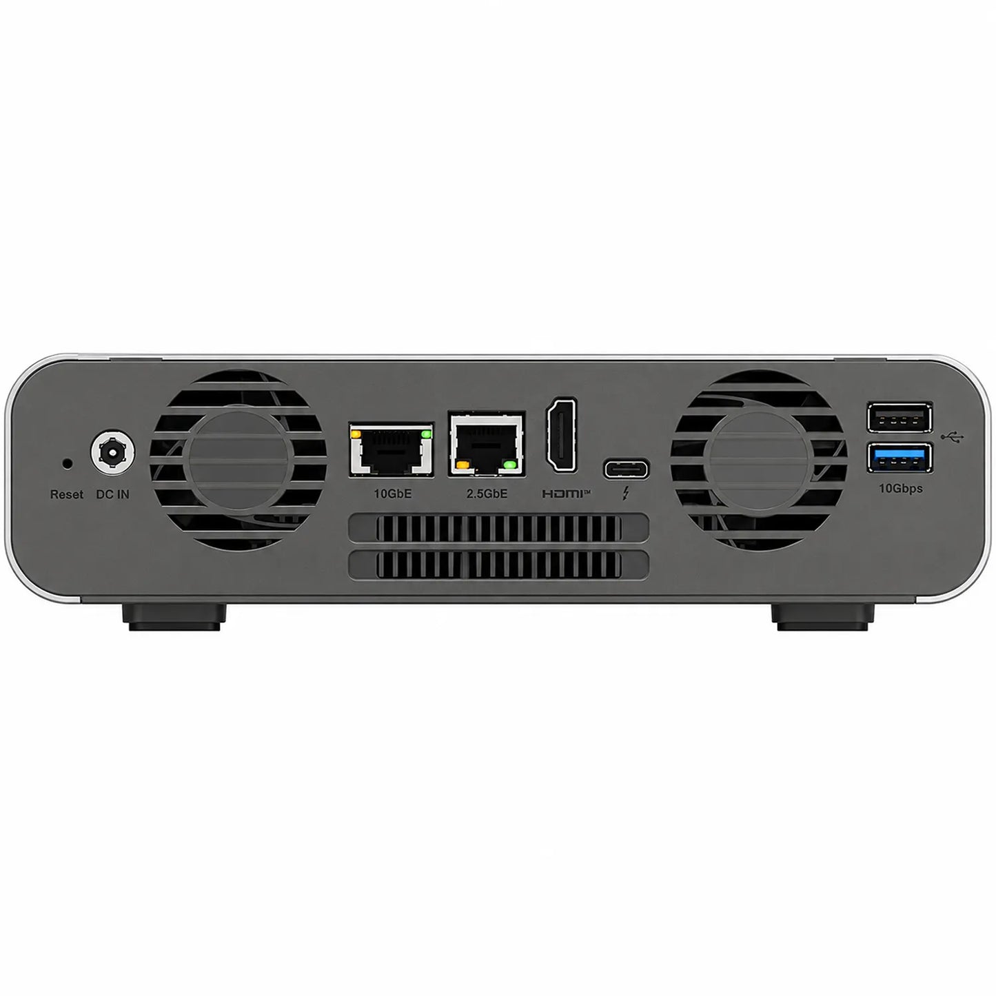 QNAP TBS-h574TX-i5-16G rear panel with 10GbE, 2.5GbE, HDMI, Thunderbolt 4 and USB ports -tpstech.in