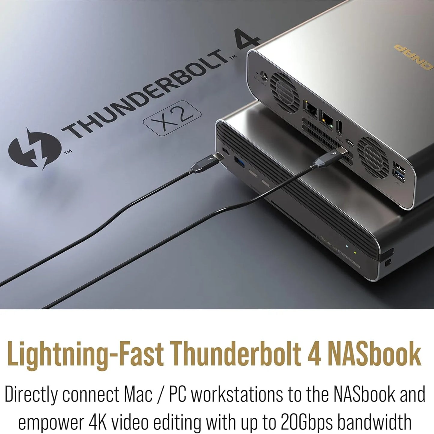 QNAP TBS-h574TX-i5-16G Thunderbolt 4 NASbook for high-speed video editing and storage -tpstech.in