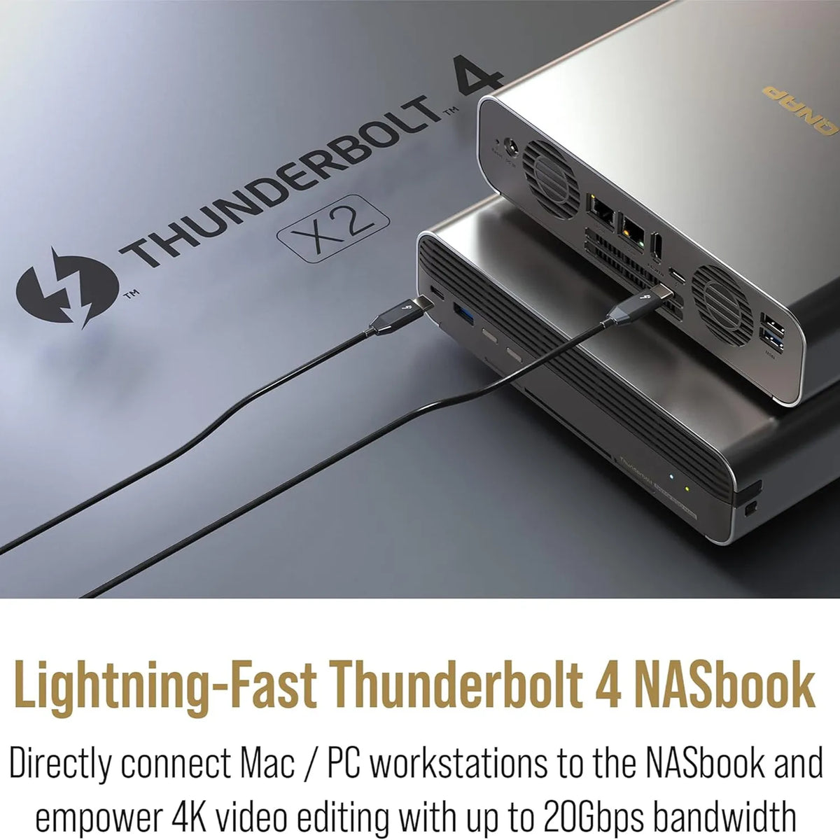 QNAP TBS-h574TX-i5-16G Thunderbolt 4 NASbook for high-speed video editing and storage -tpstech.in
