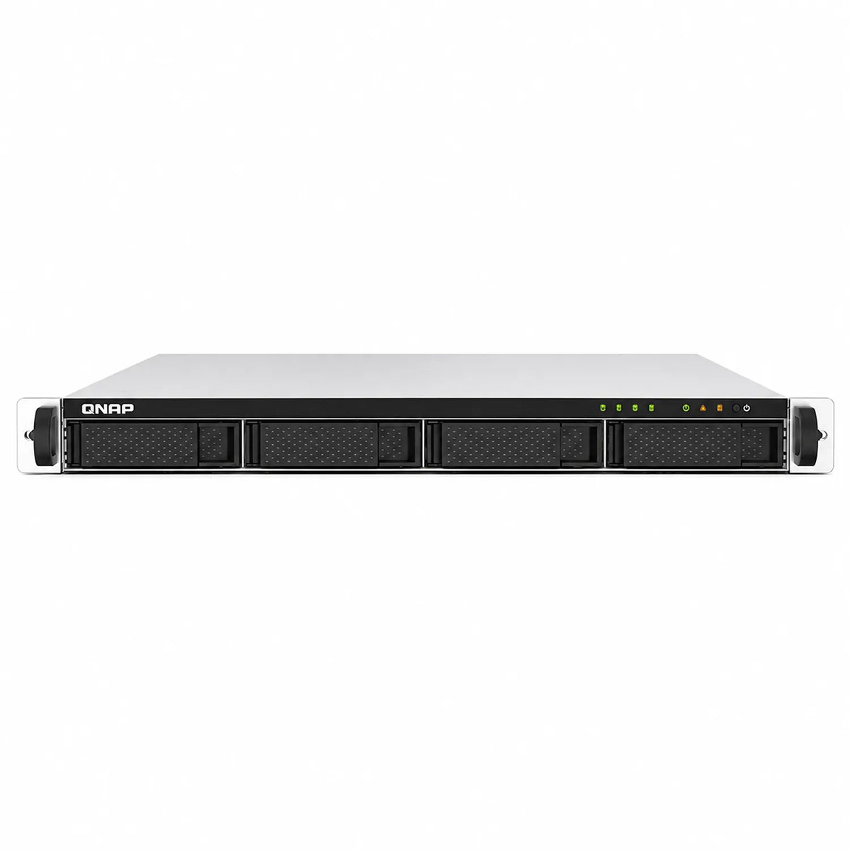 QNAP TS-432PXU-RP-2G 4 Bay High Speed Arm Based Rackmount NAS front view with four drive bays, QNAP logo and status indicators -tpstech.in