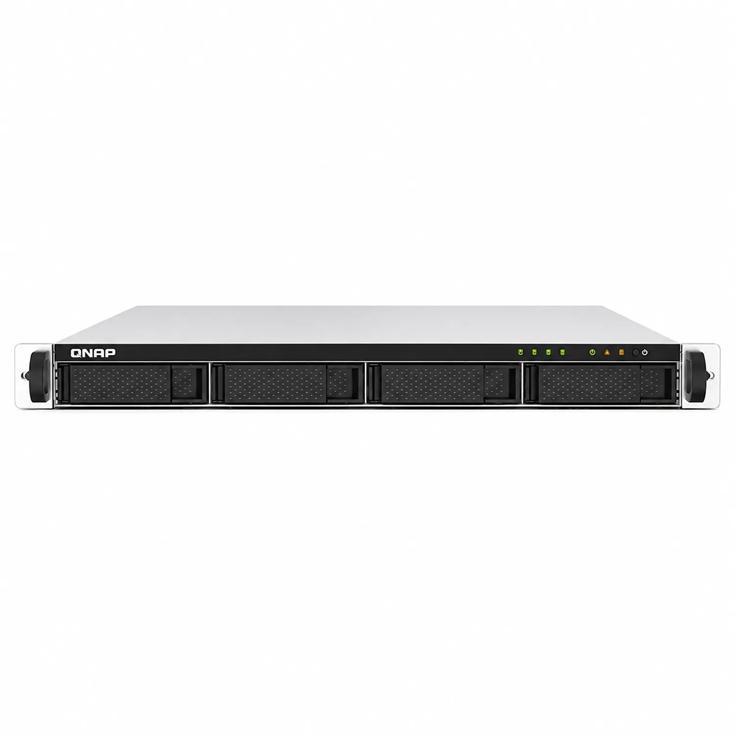 QNAP TS-432PXU-RP-2G 4 Bay High Speed Arm Based Rackmount NAS front view with four drive bays, QNAP logo and status indicators -tpstech.in