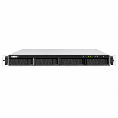 QNAP TS-432PXU-RP-2G 4 Bay High Speed Arm Based Rackmount NAS front view with four drive bays, QNAP logo and status indicators -tpstech.in
