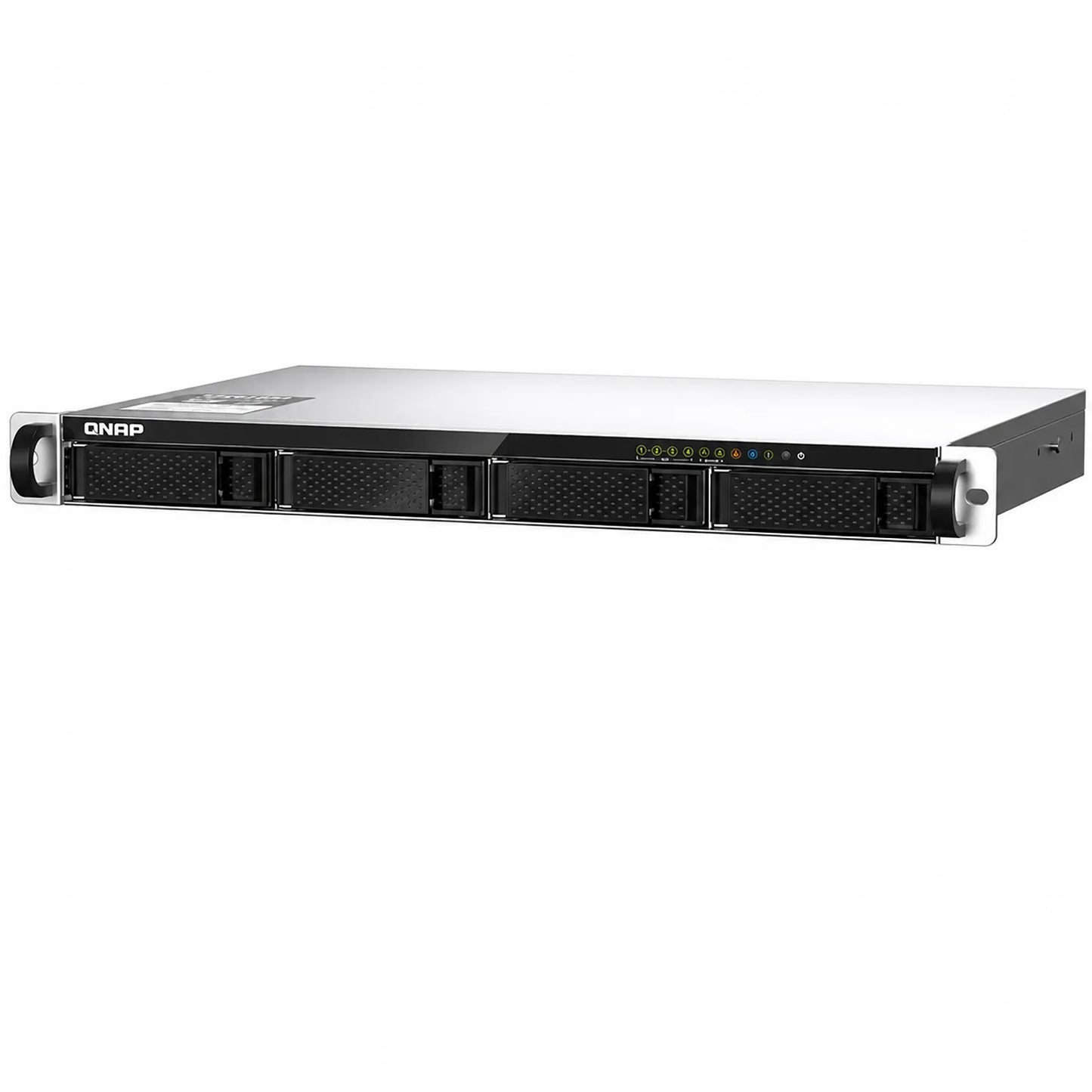 QNAP TS-435XeU-4G 4 Bay High Speed Short Depth Rackmount NAS Enclosure right angled front view -tpstech.in