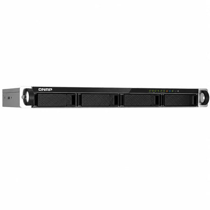 QNAP TS-435XeU-4G 4 Bay High Speed Short Depth Rackmount NAS Enclosure left angled view -tpstech.in