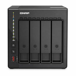 QNAP TS-453E-8G Quad Core 4 Bay Desktop Network Attached Storage Enclosure front view in black -tpstech.in