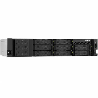 QNAP TS-855eU-RP-8G 8 Bay High Speed 2U Short Depth Rackmount NAS front left view-tpstech.in
